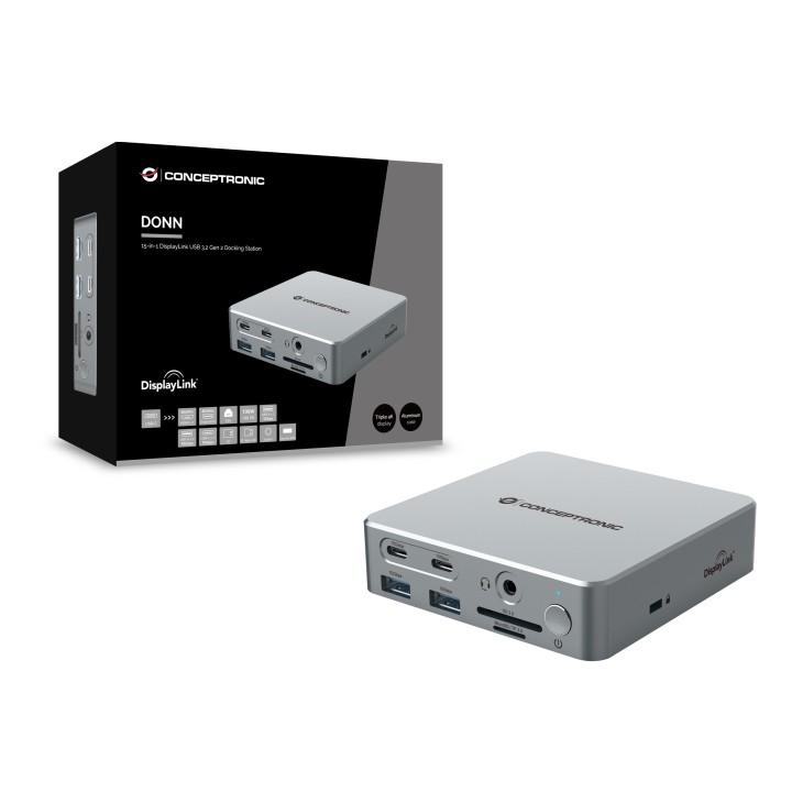 Dock CONCEPTRONIC USB-C a USB/HDMI/RJ45 Plata (DONN25G)