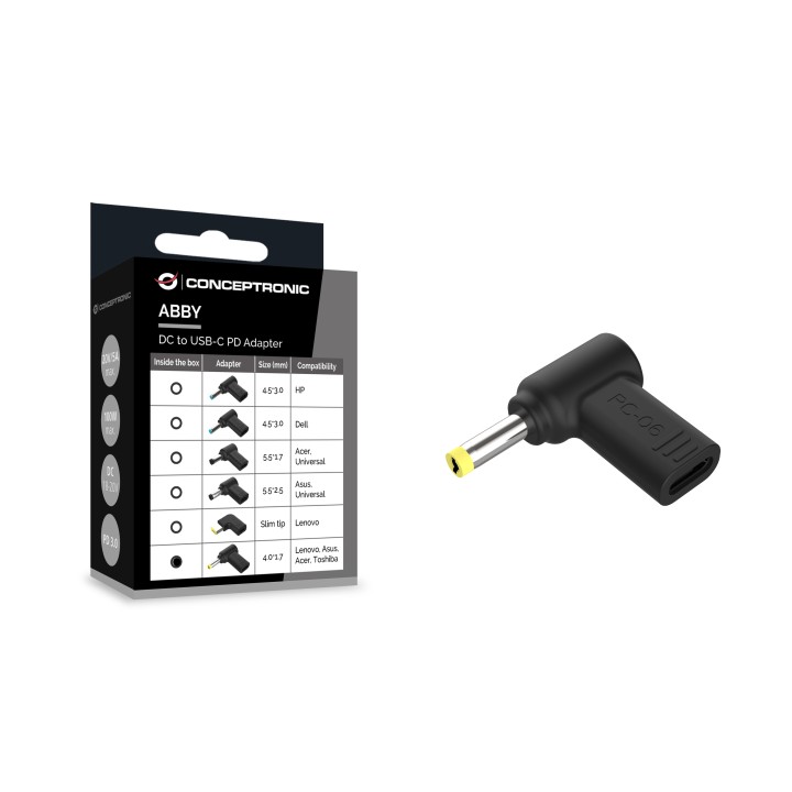 Adaptador CONCEPTRONIC USB-C a DC 18-20V (ABBY15PC06)