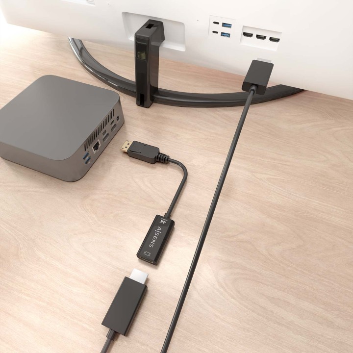 Conversor AISENS DP/M a HDMI/H 15cm Negro (A125-0905)