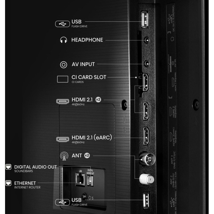 TV Hisense 75" 75E7NQ QLED 4K UHD WiFi Smart TV TDT2
