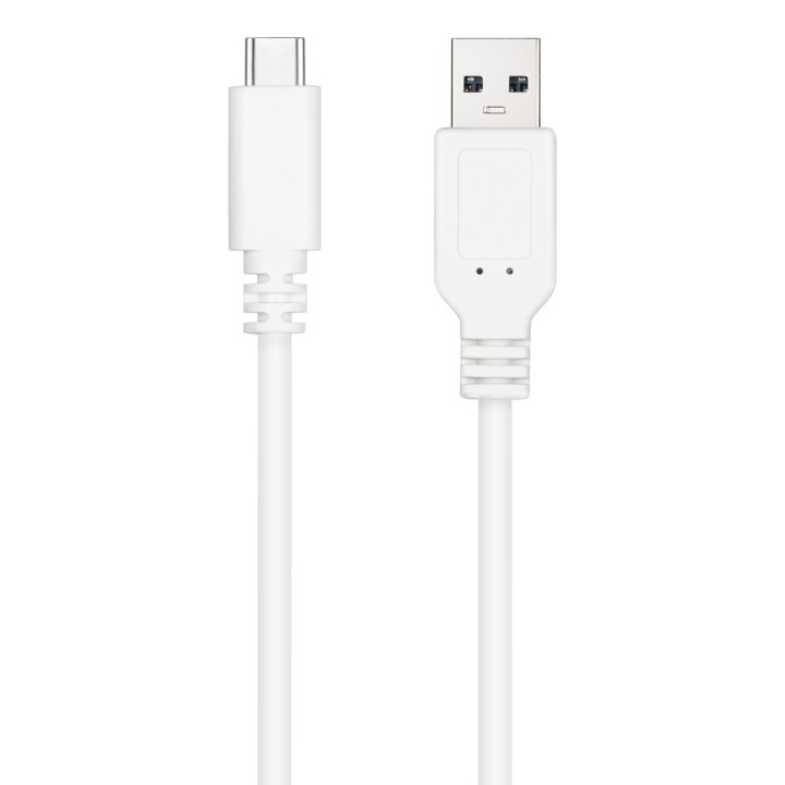 Nanocable USB-C/M a USB-A/M 3m Blanco (10.01.2103-W)