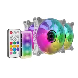 Ventilador Mars Gaming 120mm ARGB Kit3 Blanco(MF3DKITW)