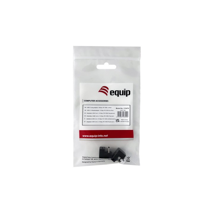 Adaptador EQUIP USB-C M/H Pack 2 Negro (EQ133476)