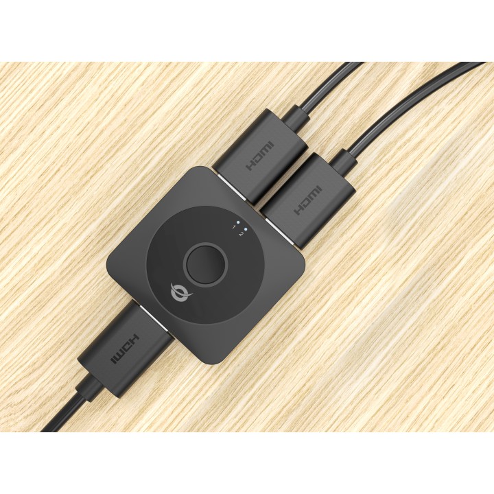 Switch CONCEPTRONIC 2xHDMI 4K/60Hz Negro (SELENE01B)