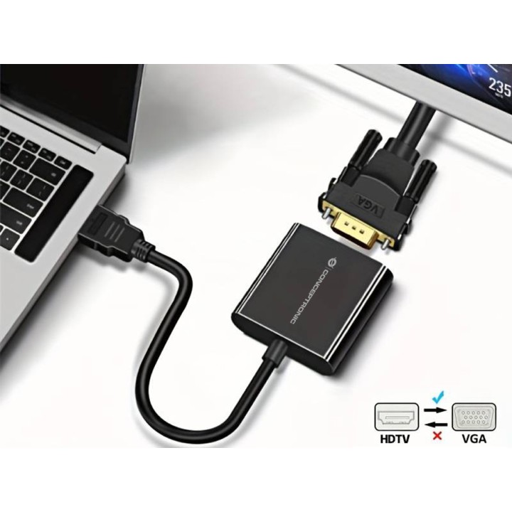 Adaptador CONCEPTRONIC HDMI a VGA 1080p 60Hz (ABBY20B)
