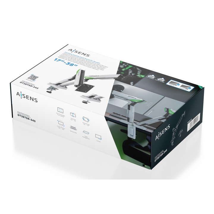 Soporte de Mesa AISENS 17"-38" 2 Brazos (DT38TSR-345)