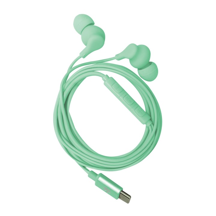 Auriculares CELLY Earphones USB-C Verde (UP1600TYPECGN)