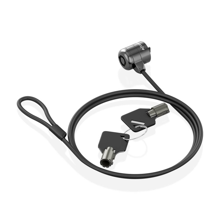 Cable Seguridad AISENS 2 llaves 1.5m (ASLK-D40K04-BK)