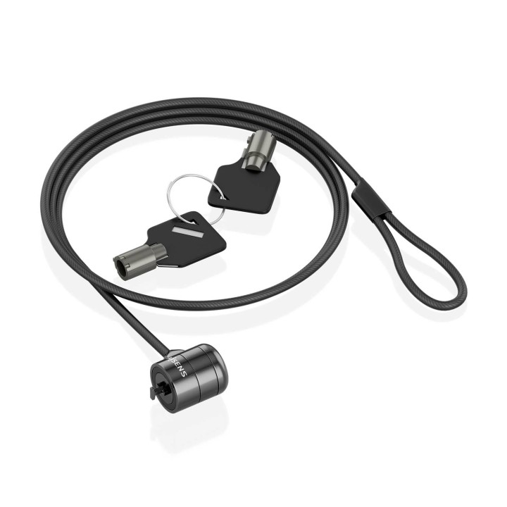 Cable Seguridad AISENS 2 llaves 1.5m (ASLK-D40K04-BK)