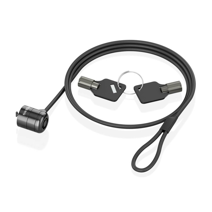 Cable Seguridad AISENS 2 llaves 1.5m (ASLK-D40K04-BK)