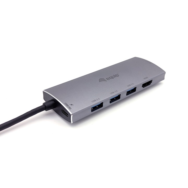 Docking EQUIP USB-C a USB-A/HDMI 100W Plata (EQ133482)