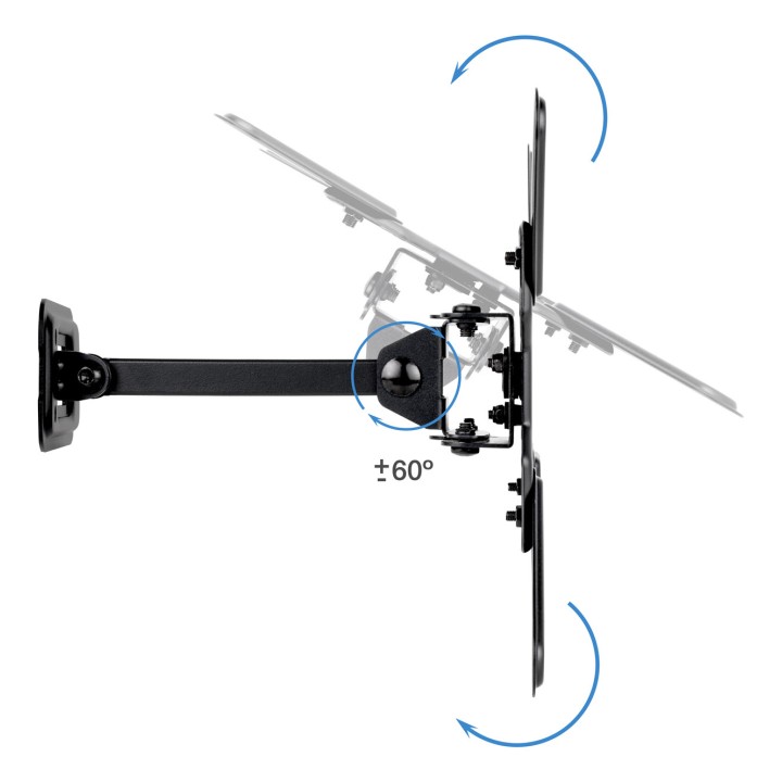Soporte Pared TOOQ 13"-43" Gira/Incl Negro (LP1343TN-B)