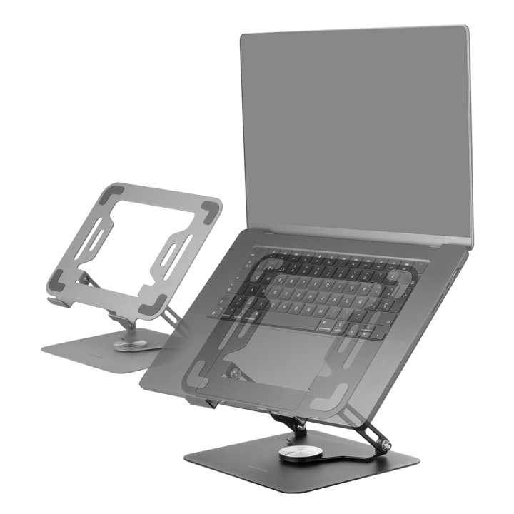 Soporte Mars Gaming 17" Girat/Plegable Plata (MARSNW)