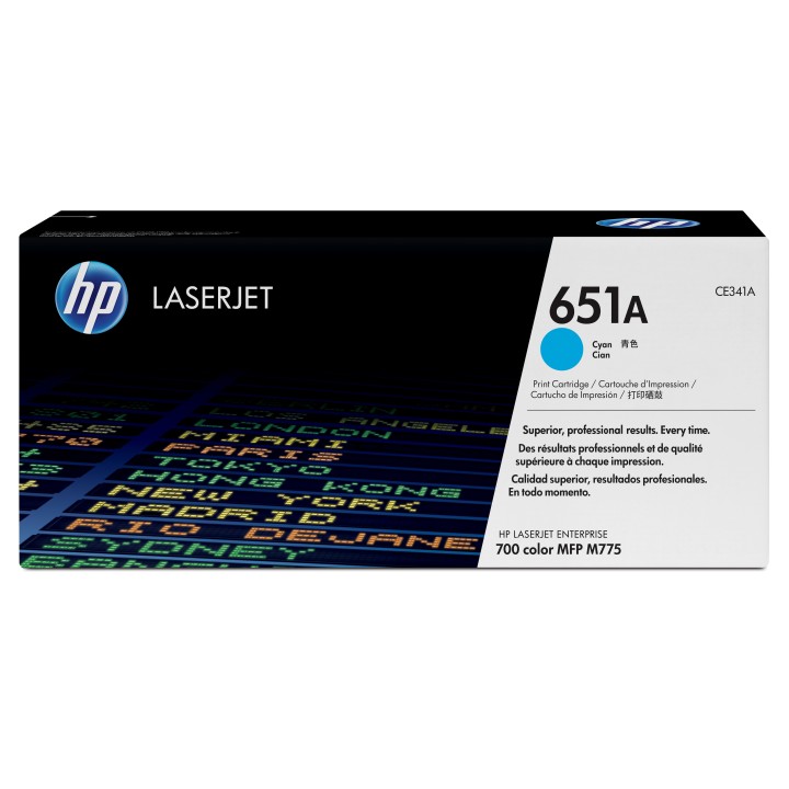 Toner HP LaserJet 651A Cian 16000 páginas (CE341A)