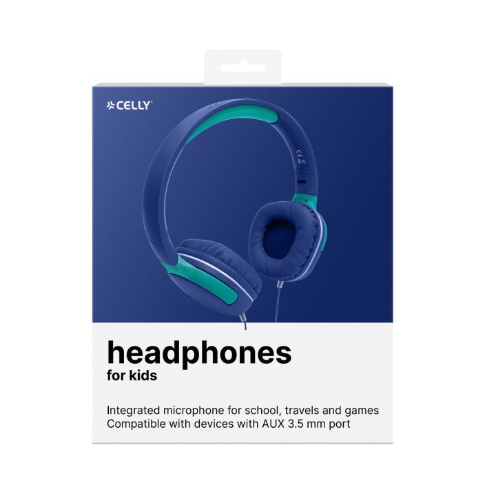 Auriculares CELLY Kids 3.5mm Azules (KIDSBEAT2BL)