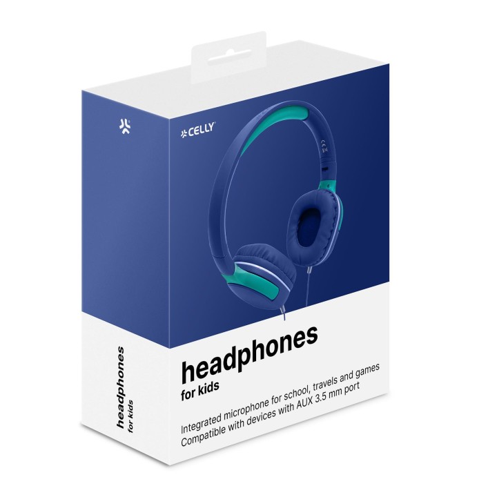 Auriculares CELLY Kids 3.5mm Azules (KIDSBEAT2BL)