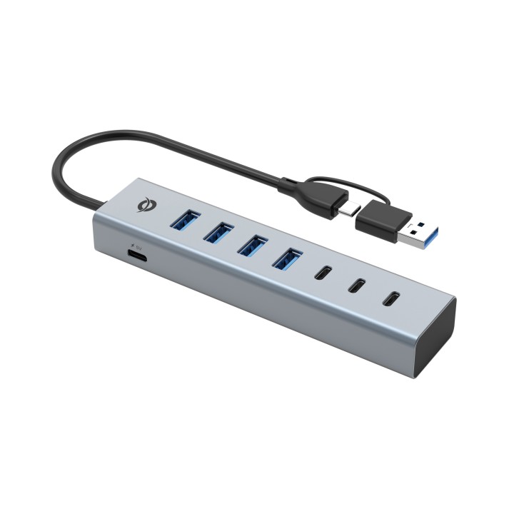 Hub CONCEPTRONIC USB-C 3.0 7p Gris (HUBBIES20G)