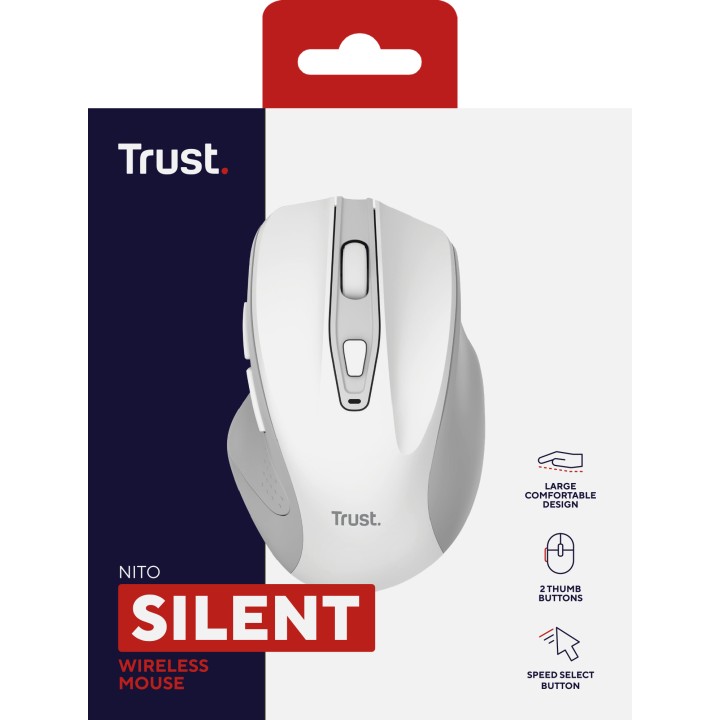 Ratón Trust Nito Óptico RF Wireless Blanco (25550)