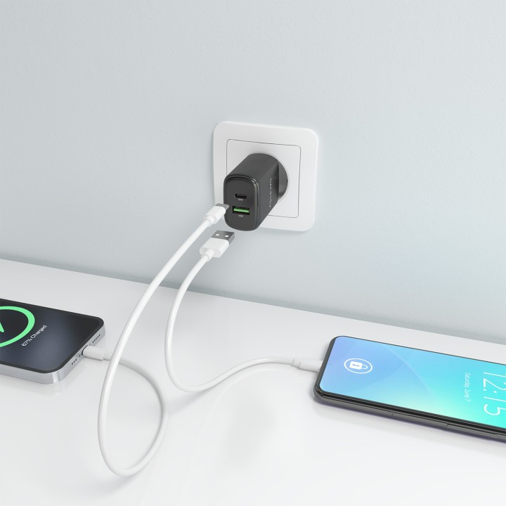 Cargador Pared AISENS Usb-A/Usb-C 20w Negro (A110-0910)