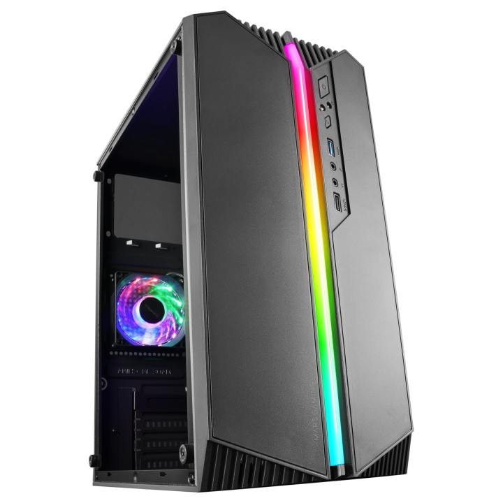 Caja Compacta Mars Gaming ARGB S/F mATX Negra (MCS1)