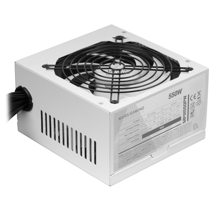 Fuente Mars Gaming ATX 550W Blanca (MPIII550PW)