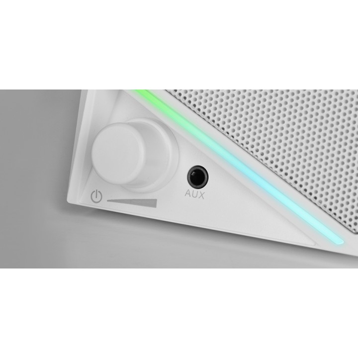 Altavoces Mars Gaming 2.0 15W RGB 3.5mm Blancos (MS72W)