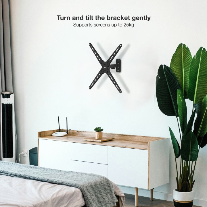 Soporte Pared TOOQ 13"-55" Gira/Incl Negro (LP1355TN-B)