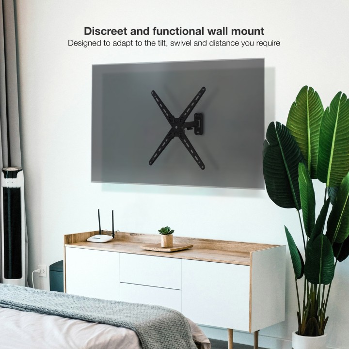 Soporte Pared TOOQ 13"-55" Gira/Incl Negro (LP1355TN-B)
