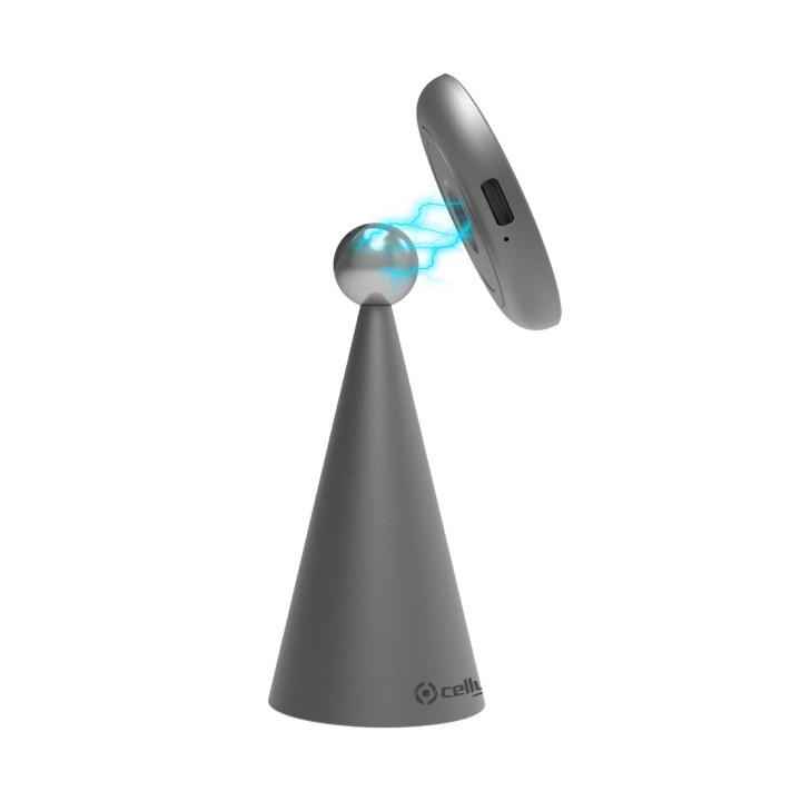 Soporte Carga Inalámbrica CELLY 15W Plata MAGSTANDCHARG