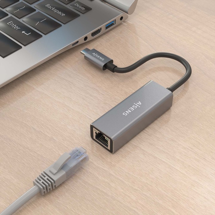 Adaptador AISENS USB-C 3.1 a Ethernet Gbit (A106-0898)