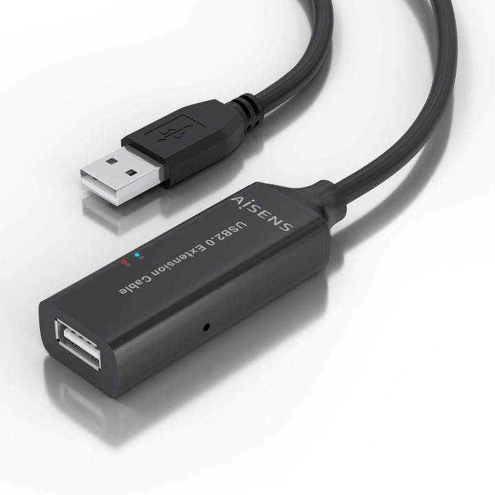 Cable AISENS USB/M a USB /H 5m Negro (A101-0914)