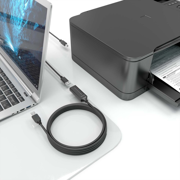 Cable AISENS USB/M a USB /H 5m Negro (A101-0914)