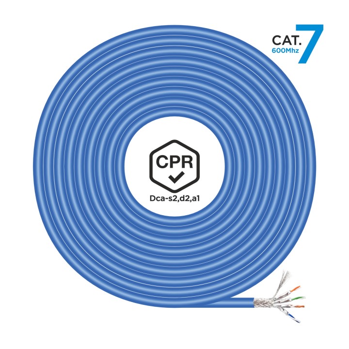 Cable AISENS RJ45 Cat.7 SFTP 500m Azul (A146-0666)