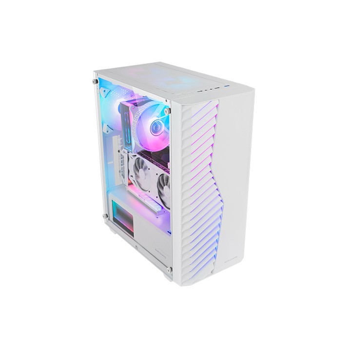 Caja Mars Gaming ARGB ATX mATX MiniITX Blanca (MCVOLTW)