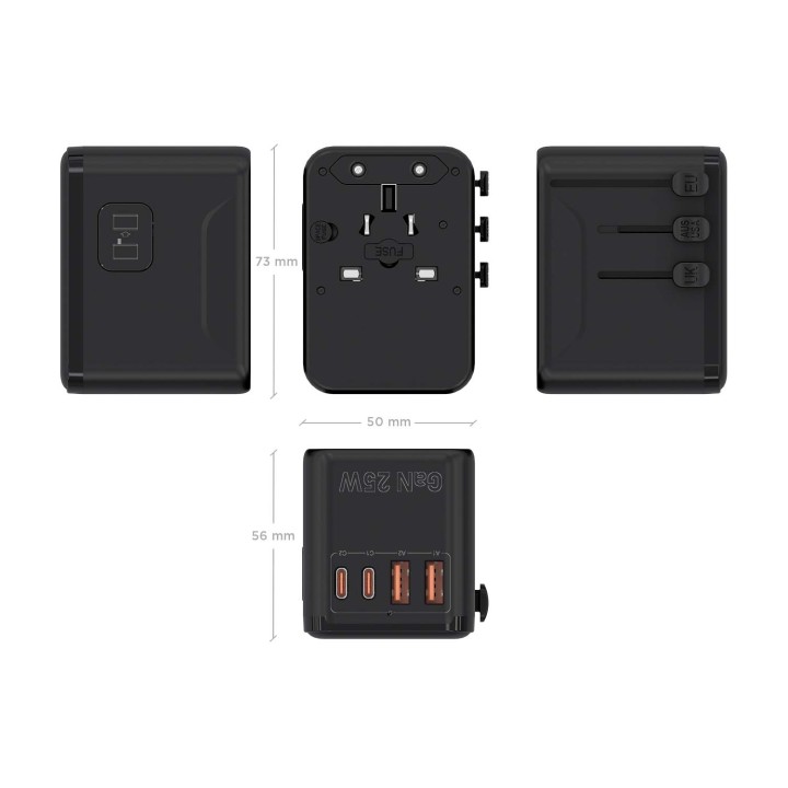 Cargador Pared AISENS para Viaje 25W (ASPS-2A2C08-BK)