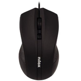 Ratón NILOX Óptico USB-A 1600dpi Negro (MOUSB1002)