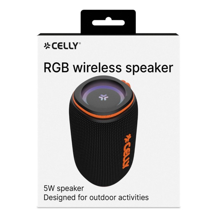 Altavoz CELLY 5W RGB Wireless USB-C Negro (AURA5WOR)