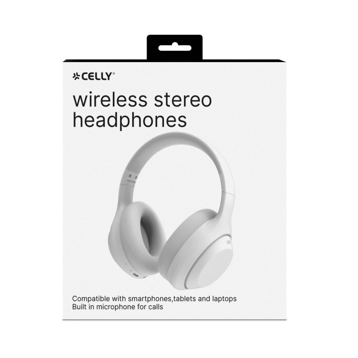 Auriculares CELLY Headphone Wireless Blanco(WAVEBEATWH)
