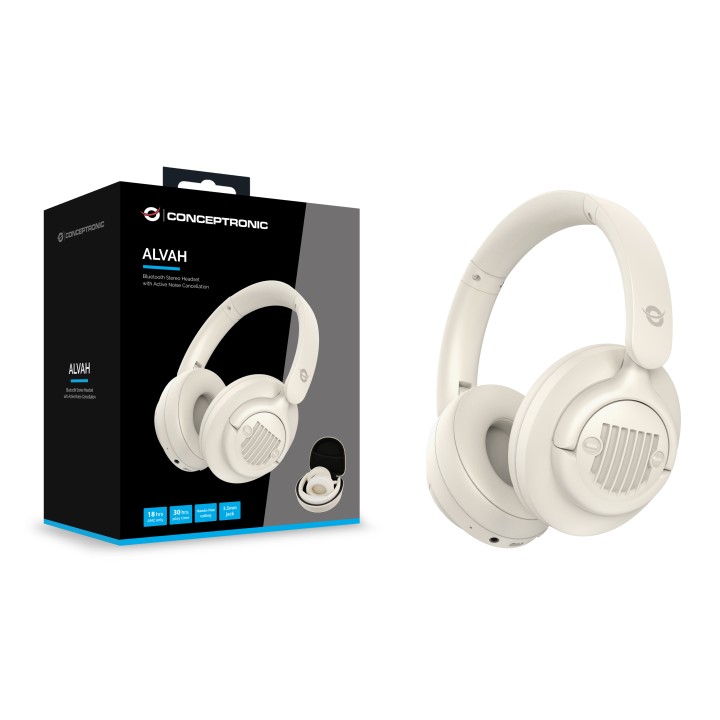 Auriculares CONCEPTRONIC 3.5mm BT 5.4 Crema (ALVAH02C)