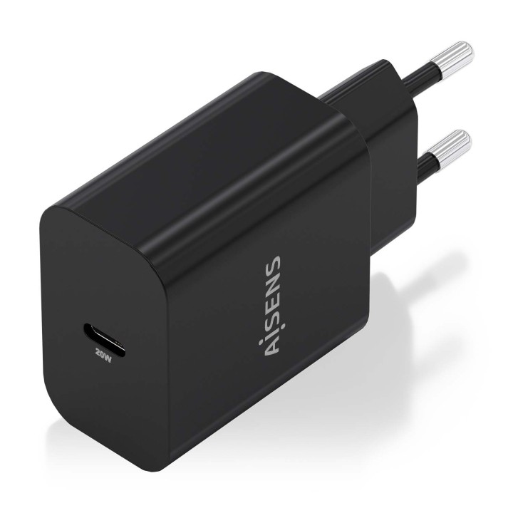 Cargador de Pared AISENS 1xUSB-C 20W Negro (A110-0939)