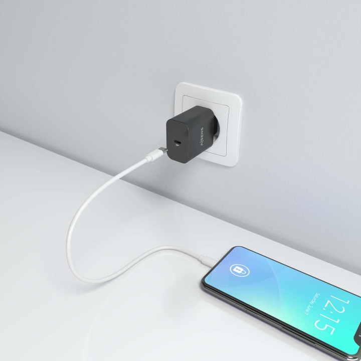 Cargador de Pared AISENS 1xUSB-C 30W Negro (A110-0941)