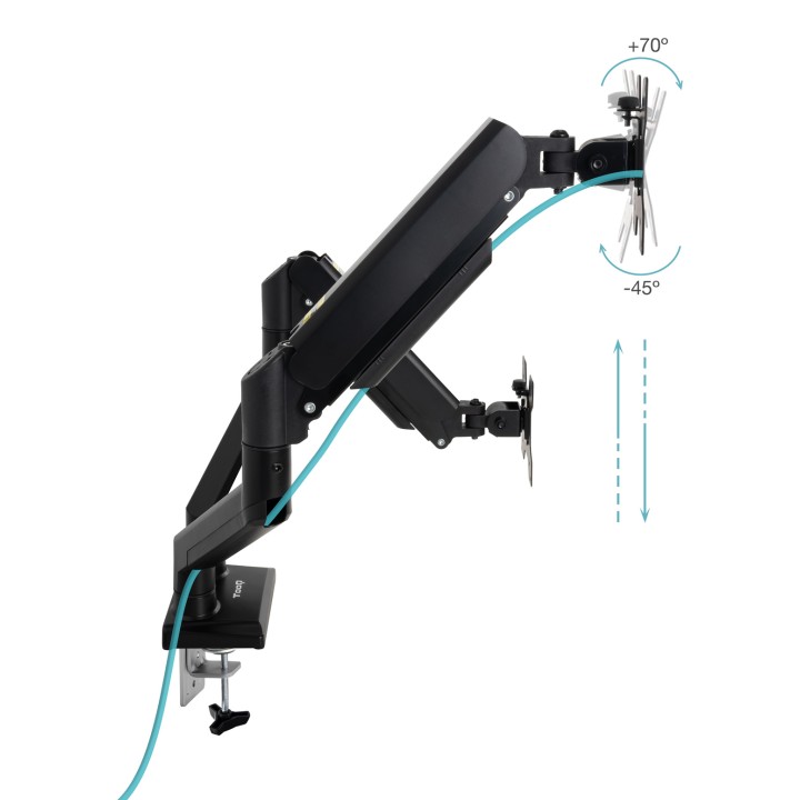 Soporte Mesa TooQ 13"-34" 2 Brazos Negro (DB1434TNR-B)