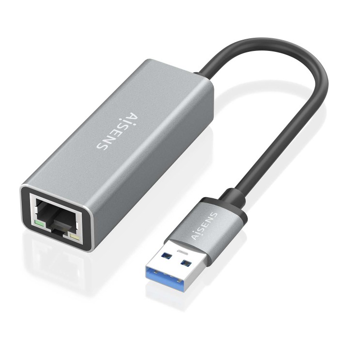 Adaptador AISENS USB 3.0 a RJ45 GbE Gris (A106-0897)