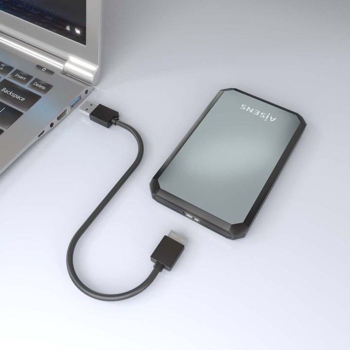 Caja AISENS HDD/SSD 2.5" mUSB USB Negra/Gris(ASE-2529B)