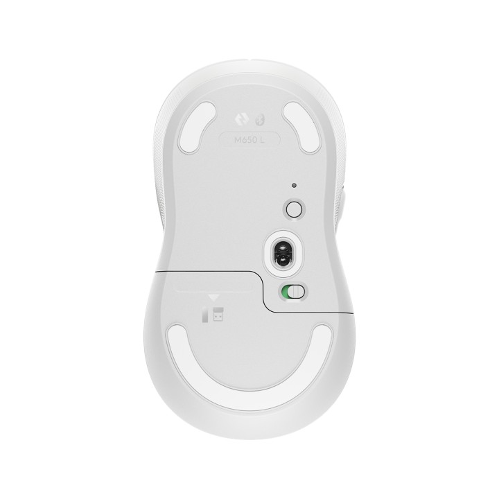 Ratón LOGITECH M650 L Óptico RF/BT Blanco (910-006238)