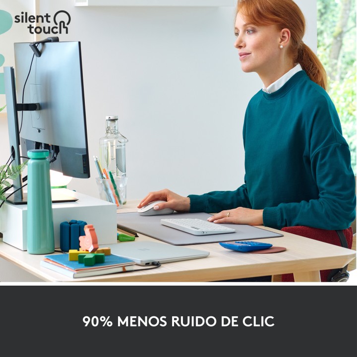 Ratón LOGITECH M650 L Óptico RF/BT Blanco (910-006238)