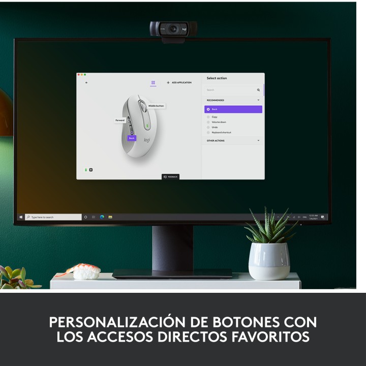 Ratón LOGITECH M650 L Óptico RF/BT Blanco (910-006238)