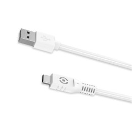 Cable CELLY USB-A a USB-C 1m Blanco (USB-CWH)