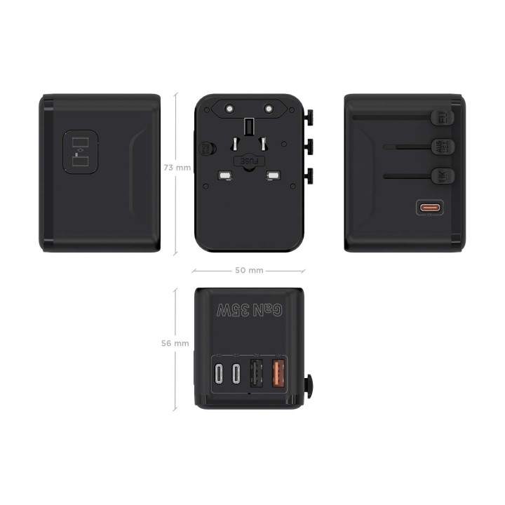 Cargador Pared AISENS para Viaje 35W (ASPS- 2A3C09-BK)