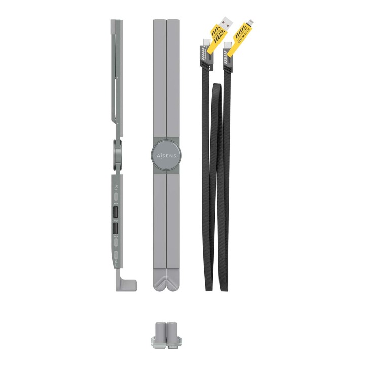 Soporte Mesa AISENS + Docking 4en1 Gris (ASUC-4P021-GR)